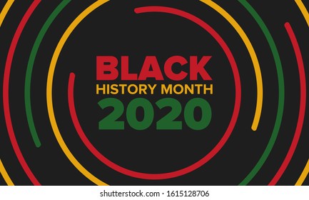 Black History Month. African American History. Celebrated annual. In February in United States and Canada. In October in Great Britain. Poster, card, banner, background. Vector illustration