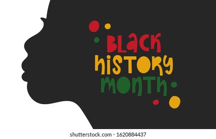 Black History Month. African American History. Celebrated annual. In February in United States and Canada. In October in Great Britain. Poster, card, banner, background. Vector illustration