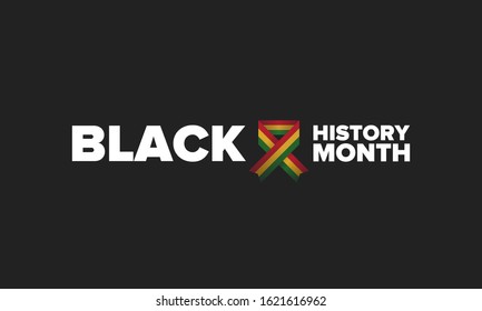 Black History Month. African American History. Celebrated annual. In February in United States and Canada. In October in Great Britain. Poster, card, banner, background. Vector illustration