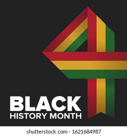 Black History Month. African American History. Celebrated annual. In February in United States and Canada. In October in Great Britain. Poster, card, banner, background. Vector illustration