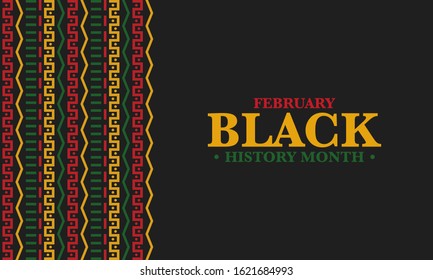 Black History Month. African American History. Celebrated annual. In February in United States and Canada. In October in Great Britain. Poster, card, banner, background. Vector illustration