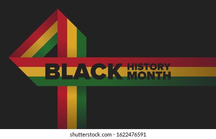 Black History Month. African American History. Celebrated annual. In February in United States and Canada. In October in Great Britain. Poster, card, banner, background. Vector illustration