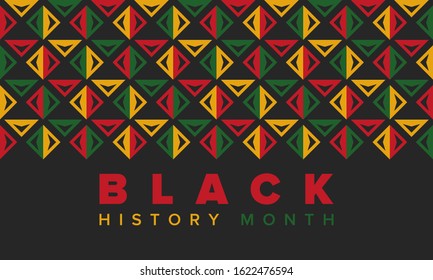 Black History Month. African American History. Celebrated annual. In February in United States and Canada. In October in Great Britain. Poster, card, banner, background. Vector illustration