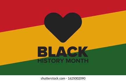 Black History Month. African American History. Celebrated annual. In February in United States and Canada. In October in Great Britain. Poster, card, banner, background. Vector illustration