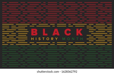 Black History Month. African American History. Celebrated annual. In February in United States and Canada. In October in Great Britain. Poster, card, banner, background. Vector illustration