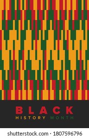 Black History Month. African American History. Celebrated annual. In February in United States and Canada. In October in Great Britain. Poster, card, banner, background. Vector illustration