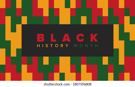 Black History Month. African American History. Celebrated annual. In February in United States and Canada. In October in Great Britain. Poster, card, banner, background. Vector illustration