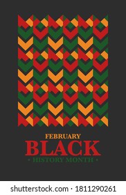 Black History Month. African American History. Celebrated annual. In February in United States and Canada. In October in Great Britain. Poster, card, banner, background. Vector illustration