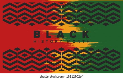 Black History Month. African American History. Celebrated annual. In February in United States and Canada. In October in Great Britain. Poster, card, banner, background. Vector illustration