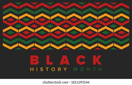 Black History Month. African American History. Celebrated annual. In February in United States and Canada. In October in Great Britain. Poster, card, banner, background. Vector illustration