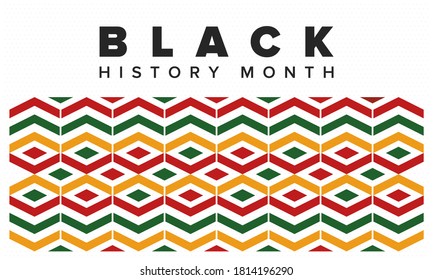 Black History Month. African American History. Celebrated annual. In February in United States and Canada. In October in Great Britain. Poster, card, banner, background. Vector illustration