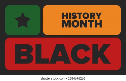 Black History Month. African American History. Celebrated annual. In February in United States and Canada. In October in Great Britain. Poster, card, banner, background. Vector illustration