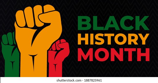 Black History Month. African American History. Celebrated annual. In February in United States and Canada. Poster, card, banner, background. Vector illustration