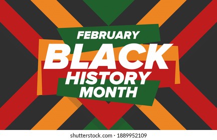 Black History Month. African American History. Celebrated Annual. In February In United States And Canada. In October In Great Britain. Poster, Card, Banner, Background. Vector Illustration