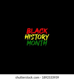 Black History Month, African and American People, simple