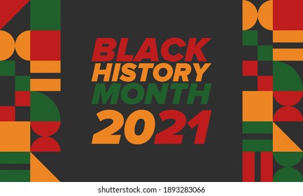 Black History Month. African American History. Celebrated annual. In February in United States and Canada. In October in Great Britain. Poster, card, banner, background. Vector illustration