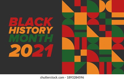 Black History Month. African American History. Celebrated annual. In February in United States and Canada. In October in Great Britain. Poster, card, banner, background. Vector illustration