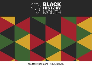 Black History Month. African American History. Celebrated annual. In February in United States and Canada. In October in Great Britain. Poster, card, banner, background. Vector illustration