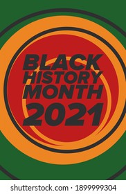 Black History Month. African American History. Celebrated annual. In February in United States and Canada. In October in Great Britain. Poster, card, banner, background. Vector illustration