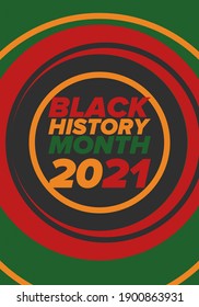 Black History Month. African American History. Celebrated annual. In February in United States and Canada. In October in Great Britain. Poster, card, banner, background. Vector illustration
