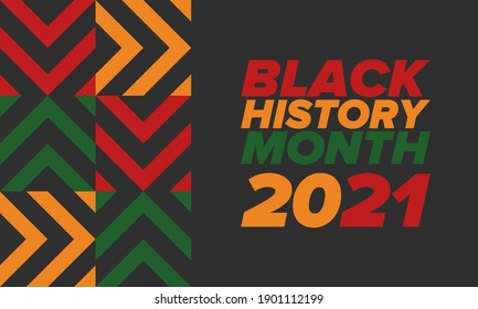 Black History Month. African American History. Celebrated annual. In February in United States and Canada. In October in Great Britain. Poster, card, banner, background. Vector illustration