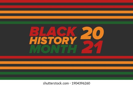 Black History Month. African American History. Celebrated annual. In February in United States and Canada. In October in Great Britain. Poster, card, banner, background. Vector illustration