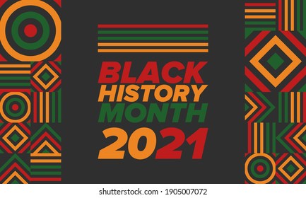 Black History Month. African American History. Celebrated annual. In February in United States and Canada. In October in Great Britain. Poster, card, banner, background. Vector illustration