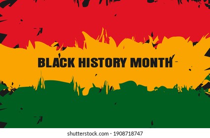 Black History Month. African American History. Celebrated annual. In February in United States and Canada. In October in Great Britain. Poster, card, banner, background. Vector illustration