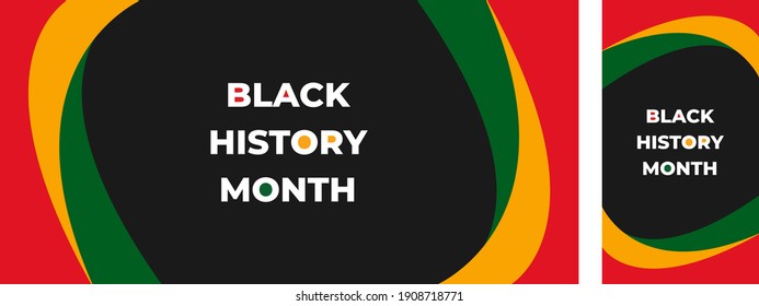 Black History Month. African American History. Celebrated annual. In February in United States and Canada. In October in Great Britain. Poster, card, banner, background. Vector illustration