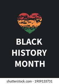 Black History Month. African American history. Held annually. In February in the United States and Canada. In October in Great Britain. Poster, banner, background. Vector illustration.
