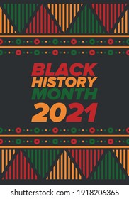 Black History Month. African American History. Celebrated annual. In February in United States and Canada. In October in Great Britain. Poster, card, banner, background. Vector illustration