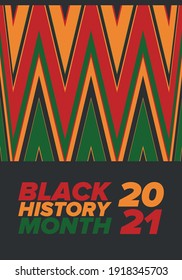Black History Month. African American History. Celebrated annual. In February in United States and Canada. In October in Great Britain. Poster, card, banner, background. Vector illustration