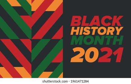 Black History Month. African American History. Celebrated annual. In February in United States and Canada. In October in Great Britain. Poster, card, banner, background. Vector illustration