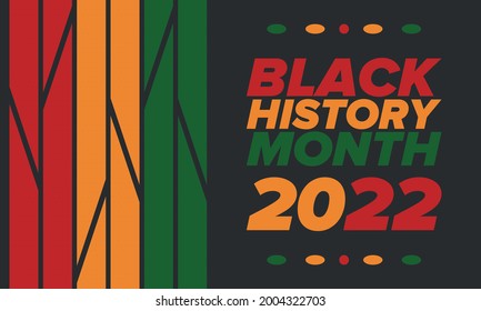 Black History Month. African American History. Celebrated annual. In February in United States and Canada. In October in Great Britain. Poster, card, banner, background. Vector illustration