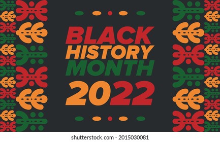 Black History Month. African American History. Celebrated annual. In February in United States and Canada. In October in Great Britain. Poster, card, banner, background. Vector illustration