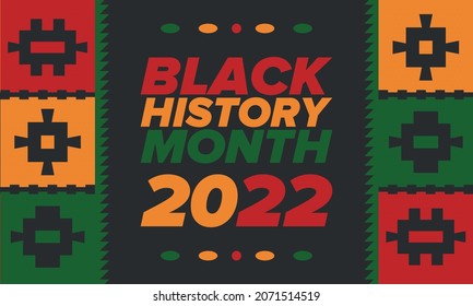 Black History Month. African American History. Celebrated annual. In February in United States and Canada. In October in Great Britain. Poster, card, banner, background. Vector illustration