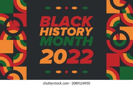 Black History Month. African American History. Celebrated annual. In February in United States and Canada. In October in Great Britain. Poster, card, banner, background. Vector illustration