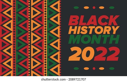 Mes de la historia negra. Historia afroamericana. Celebrado anualmente. En febrero en Estados Unidos y Canadá. En octubre en Gran Bretaña. Cartel, tarjeta, pancarta, fondo. Ilustración del vector