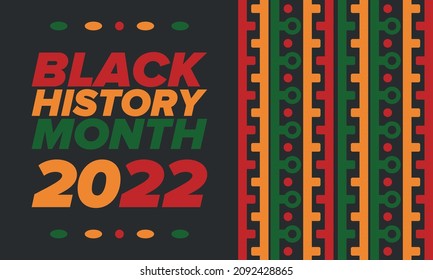 Black History Month. African American History. Celebrated annual. In February in United States and Canada. In October in Great Britain. Poster, card, banner, background. Vector illustration
