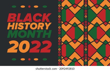 Black History Month. African American History. Celebrated annual. In February in United States and Canada. In October in Great Britain. Poster, card, banner, background. Vector illustration