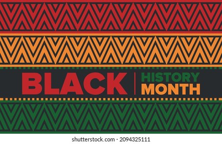 Black History Month. African American History. Celebrated annual. In February in United States and Canada. In October in Great Britain. Poster, card, banner, background. Vector illustration