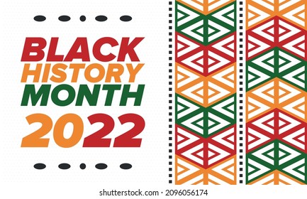 Black History Month. African American History. Celebrated annual. In February in United States and Canada. In October in Great Britain. Poster, card, banner, background. Vector illustration