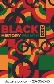Black History Month. African American History. Celebrated annual. In February in United States and Canada. In October in Great Britain. Poster, card, banner, background. Vector illustration