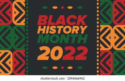 Black History Month. African American History. Celebrated annual. In February in United States and Canada. In October in Great Britain. Poster, card, banner, background. Vector illustration
