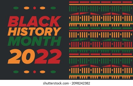 Black History Month. African American History. Celebrated annual. In February in United States and Canada. In October in Great Britain. Poster, card, banner, background. Vector illustration