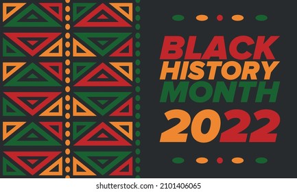 Black History Month. African American History. Celebrated annual. In February in United States and Canada. In October in Great Britain. Poster, card, banner, background. Vector illustration