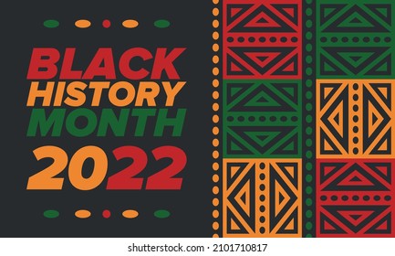 Black History Month. African American History. Celebrated annual. In February in United States and Canada. In October in Great Britain. Poster, card, banner, background. Vector illustration