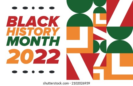 Black History Month. African American History. Celebrated annual. In February in United States and Canada. In October in Great Britain. Poster, card, banner, background. Vector illustration
