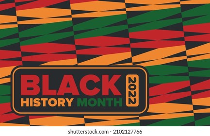 Black History Month. African American History. Celebrated annual. In February in United States and Canada. In October in Great Britain. Poster, card, banner, background. Vector illustration
