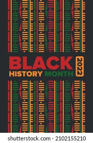 Black History Month. African American History. Celebrated annual. In February in United States and Canada. In October in Great Britain. Poster, card, banner, background. Vector illustration